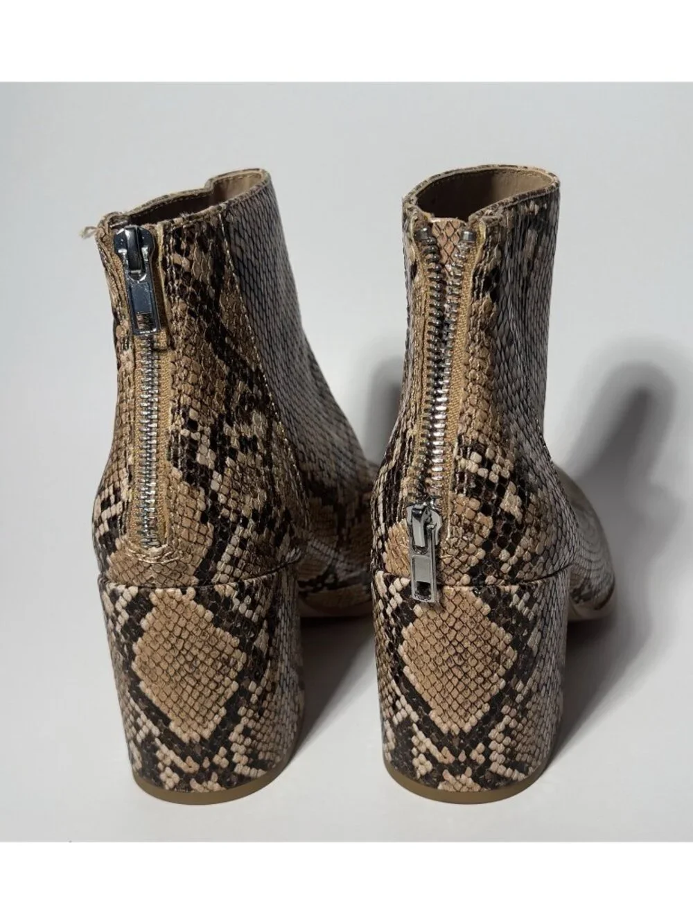 Steve Madden Julianne Snake Print Ankle Boots Women’s 7.5M New No Box